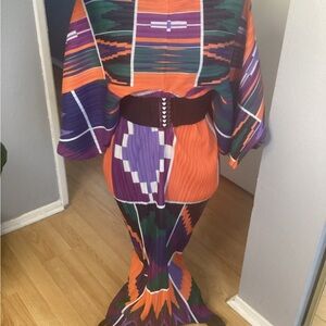 NWOT Vibrant Patterned Maxi Dress L/XL/1X